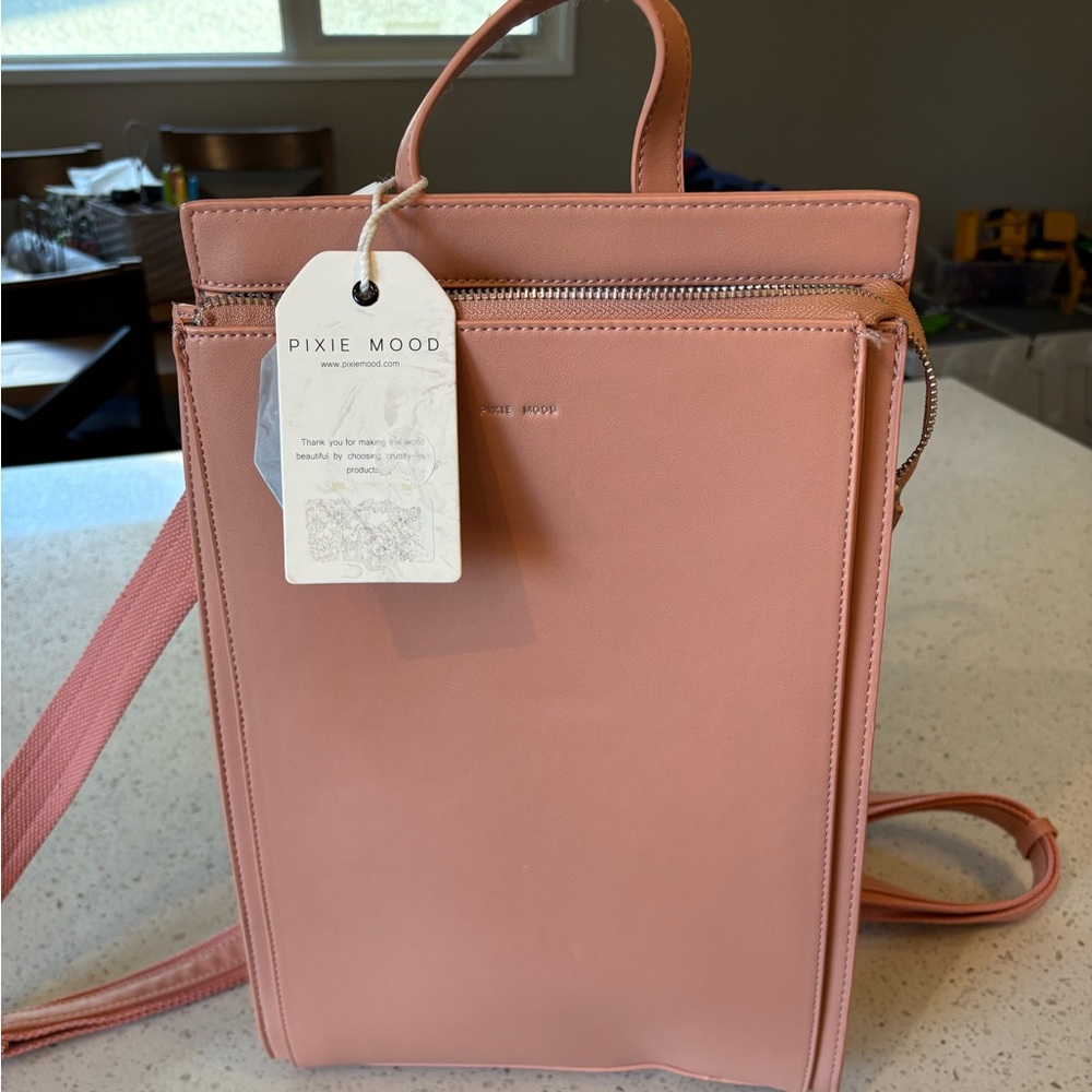 Pink Pixie Mood Carrie Vegan Backpack Purse NWT